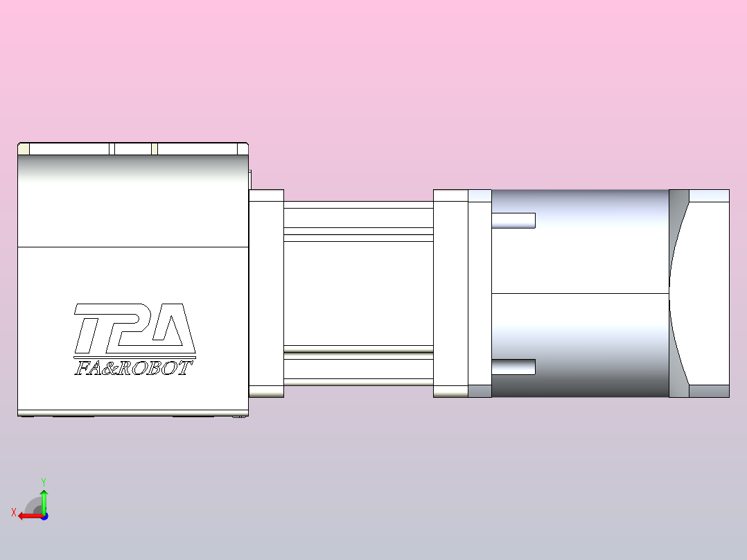 带式直线轴半闭式TPA-ONB-100-232-L1150-DR-J90-N3后视图