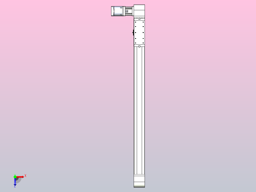 带式直线轴半闭式TPA-ONB-100-232-L1150-DR-J90-N3俯视图