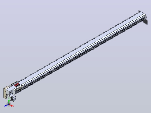 皮带直线轴半封闭可选导轨TPA-HNB-120D-110-L2100-LP-Y-P40-N3正等轴测缩略图
