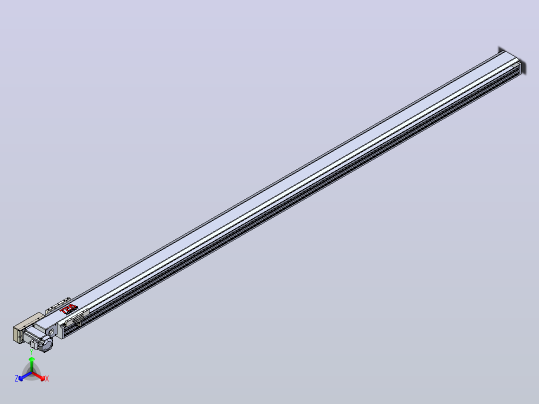 皮带直线轴半封闭可选导轨TPA-HNB-120D-110-L2400-ML-Y-P40-N3主视图