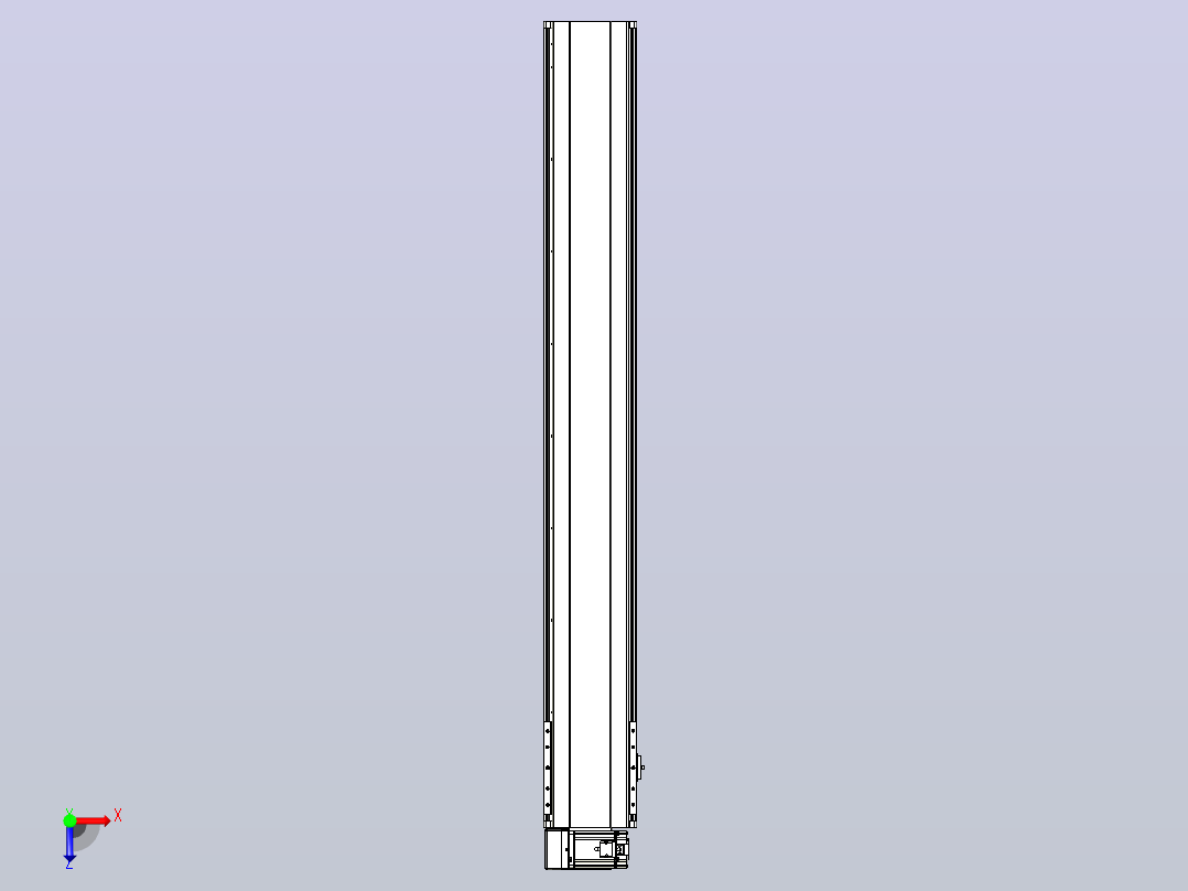 皮带直线轴半封闭可选导轨TPA-HNB-202D-140-L1400-LU-Y-P75-N3俯视图