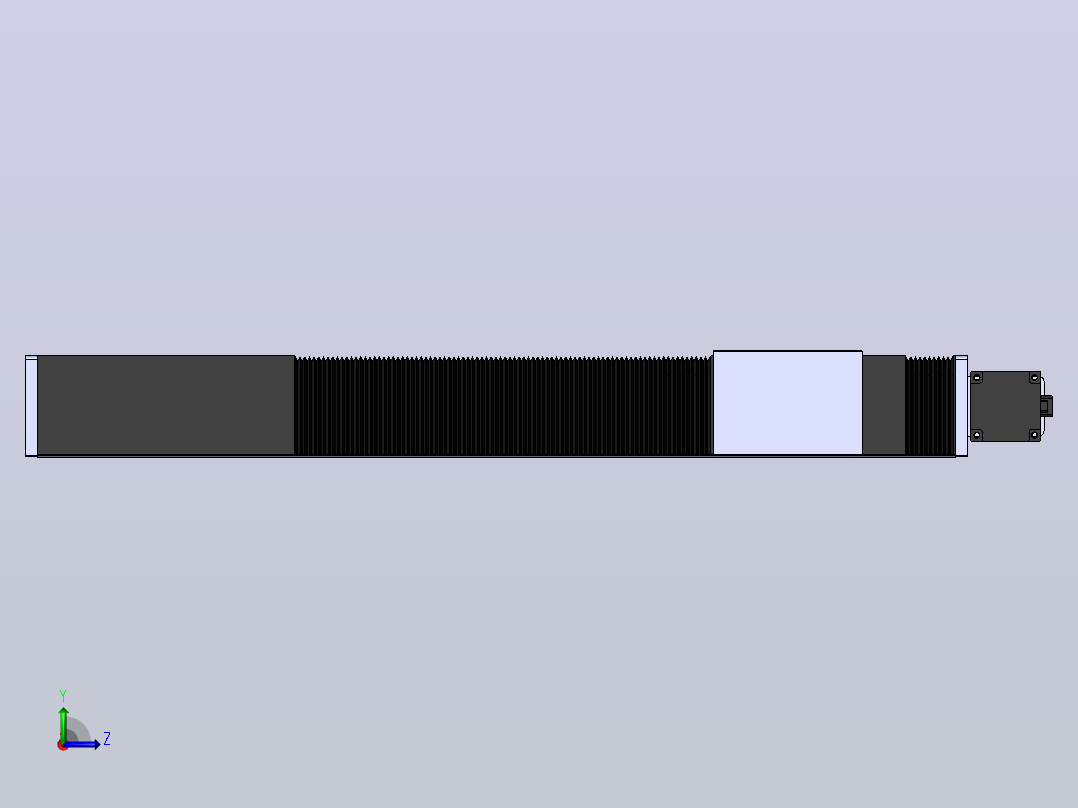 直线模组DMBF135-RTCR（右折直连带电机座）[DMBF135-L45S500-DT400-A2U-RTCR]左视图