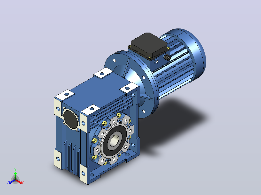 NMRV090-80B5-0.55蜗轮蜗杆减速机主视图