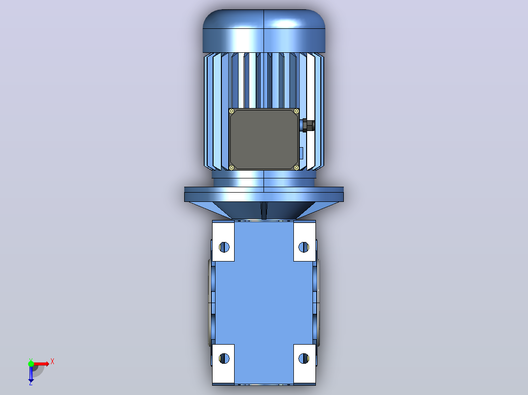 NMRV090-80B5-0.55蜗轮蜗杆减速机俯视图