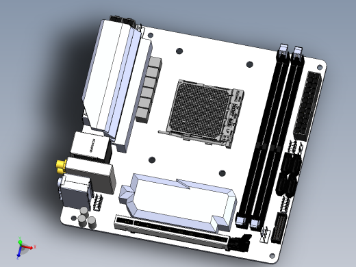 B450 itx主板模型主视缩略图