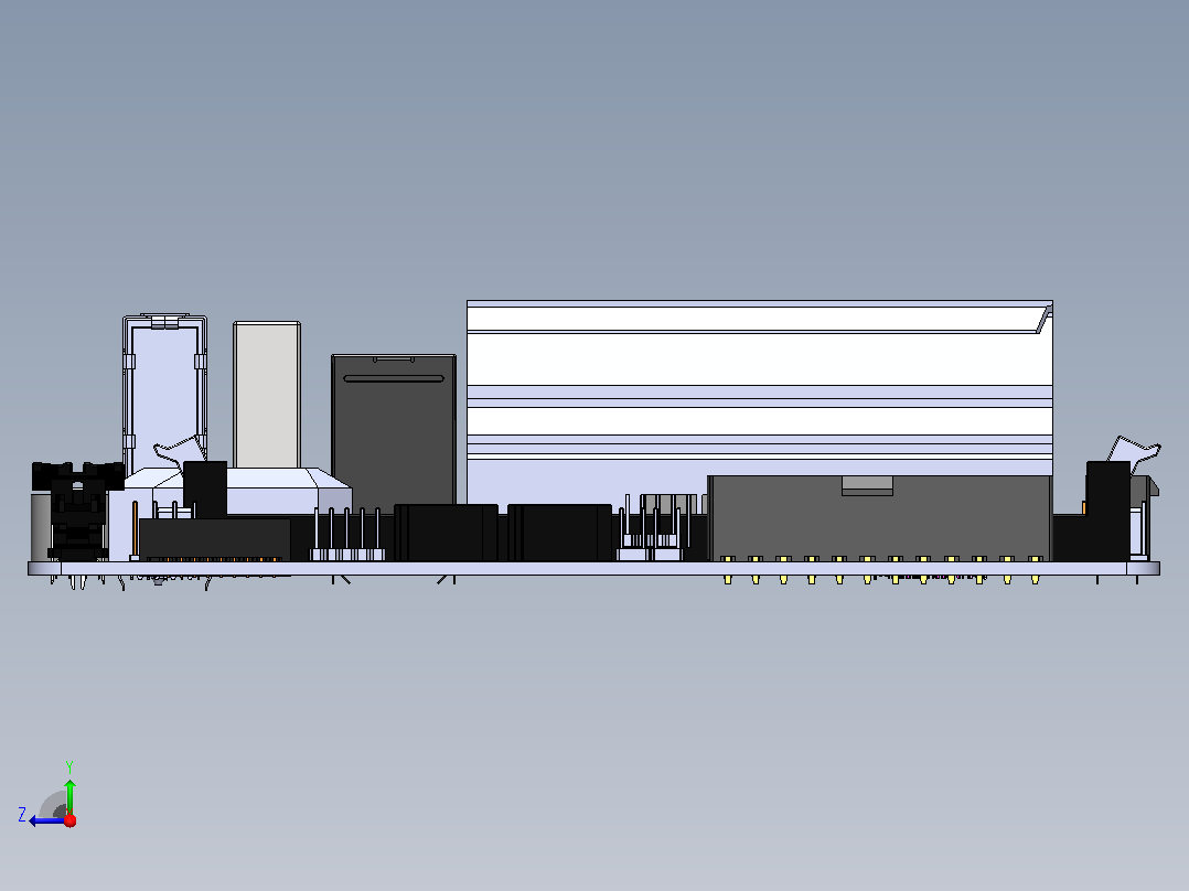 B450 itx主板模型右视图