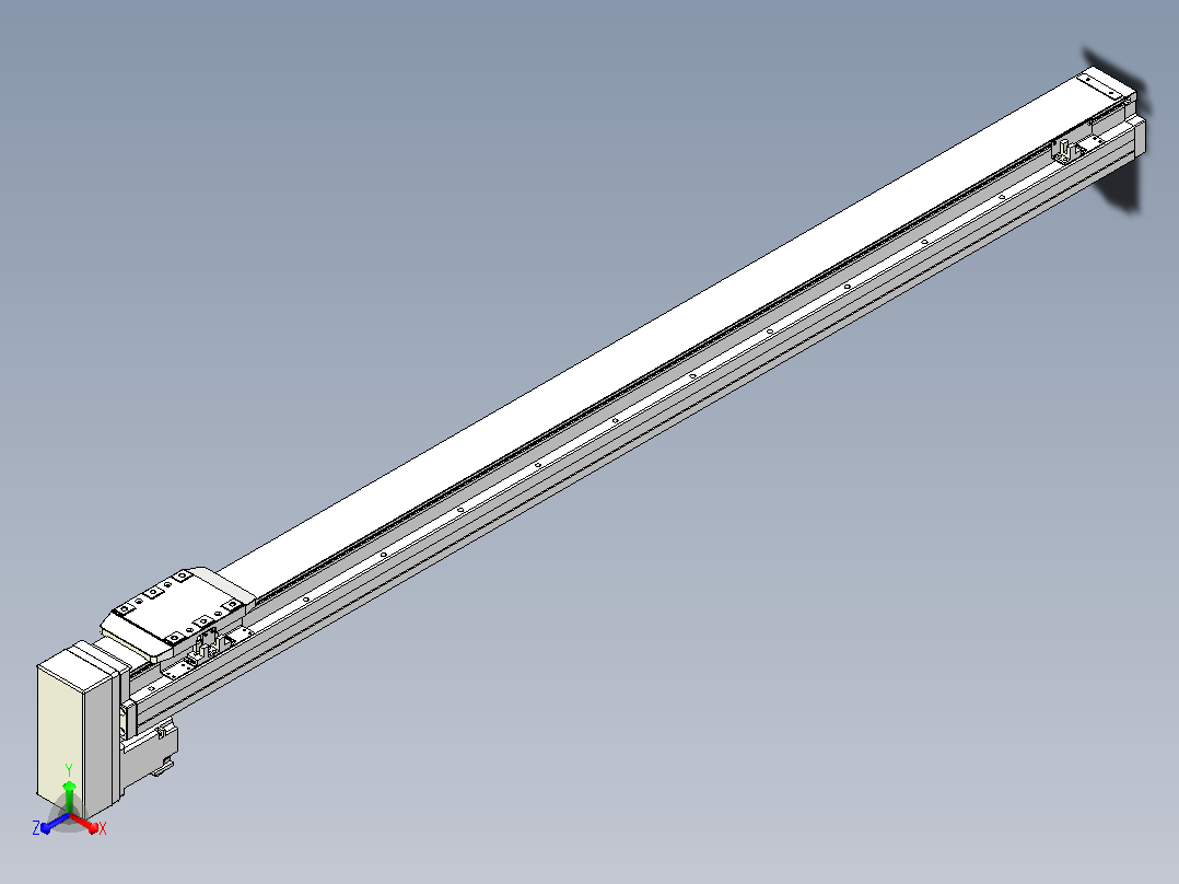滚珠丝杠直线轴内置导轨TPA-GCR-80-1610C-L1100-MP-M20-N3主视图