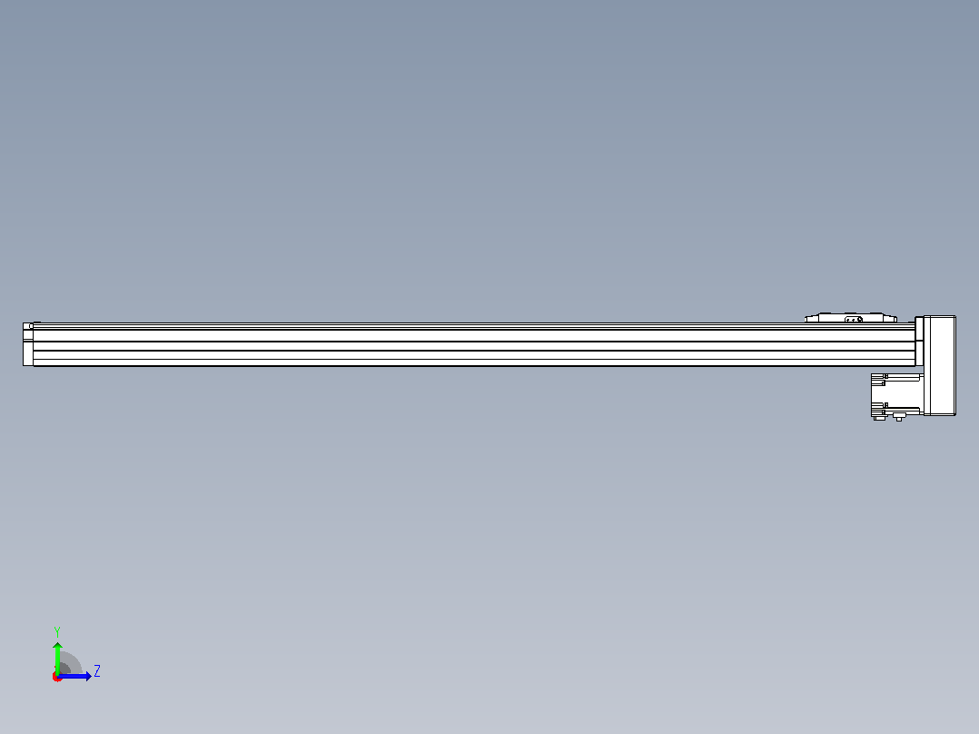 滚珠丝杠直线轴内置导轨TPA-GCR-80-1610C-L1100-MP-M20-N3左视图
