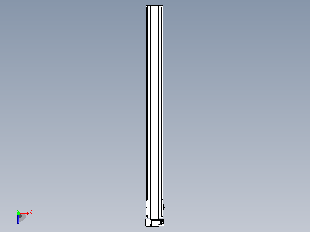 皮带直线轴半封闭可选导轨TPA-HNB-140D-120-L1550-LU-Y-P40-N3俯视图