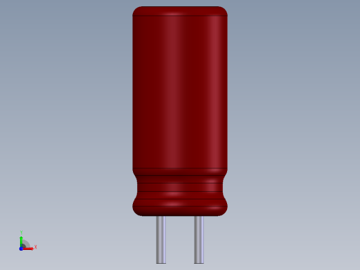 电子器件电容Electrolitic Capacitor Radial 5x11前视缩略图