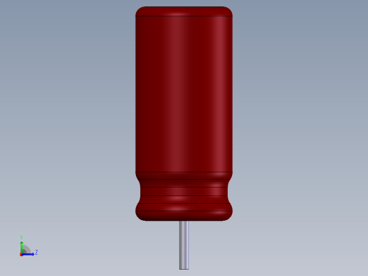 电子器件电容Electrolitic Capacitor Radial 5x11左视缩略图