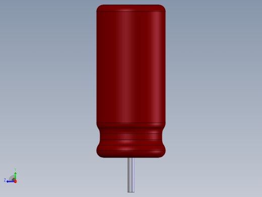电子器件电容Electrolitic Capacitor Radial 5x11右视缩略图