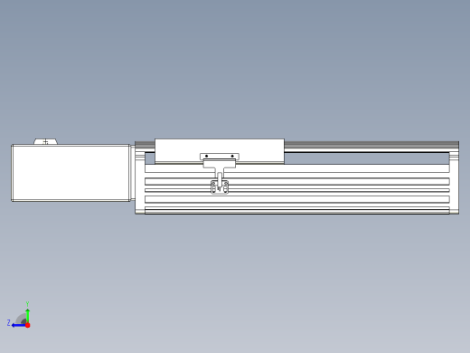 皮带直线轴半封闭可选导轨TPA-HNB-202D-140-L150-MR-Y-P75-N3右视缩略图