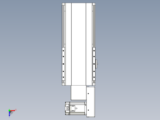 皮带直线轴半封闭可选导轨TPA-HNB-202D-140-L150-MR-Y-P75-N3俯视缩略图