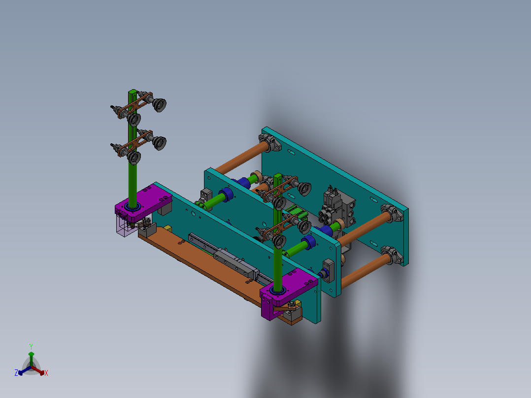 翻转吸料机构sw18可编辑正等轴测图
