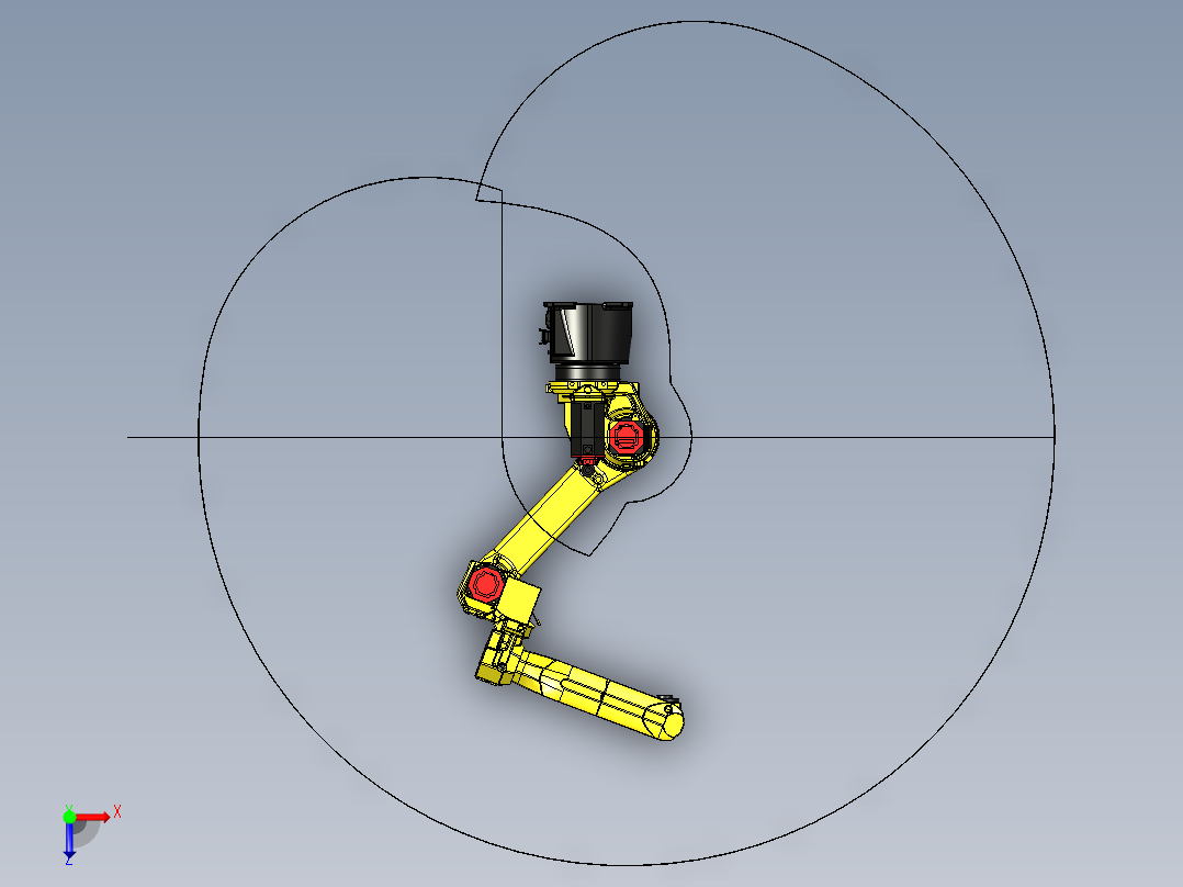 发那科fanuc-arcmate-120ic STP X_T俯视图
