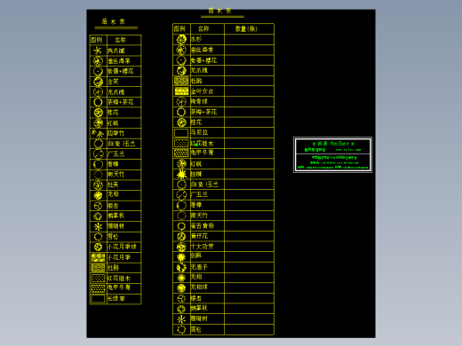 园林苗木表