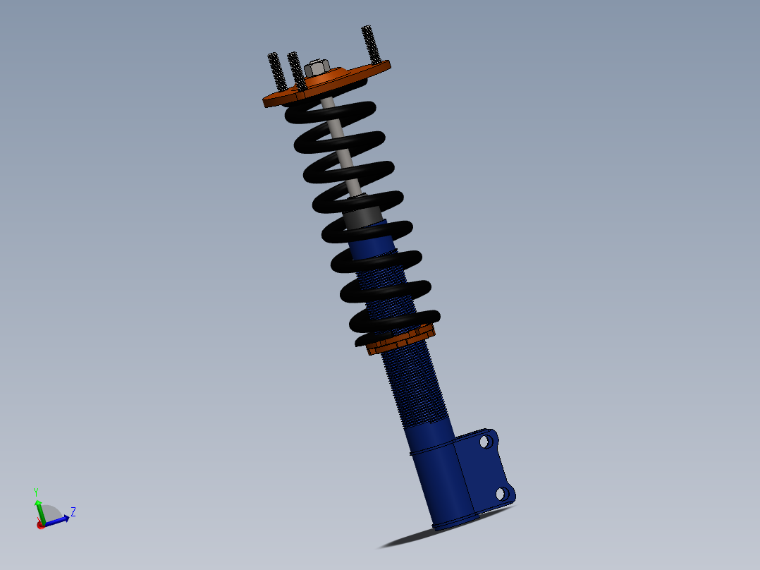 solidworks 绞牙避震系统