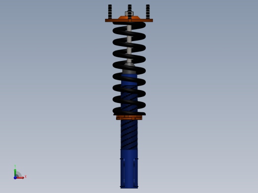 solidworks 绞牙避震系统前视缩略图