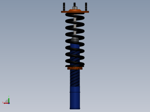 solidworks 绞牙避震系统后视缩略图