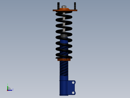 solidworks 绞牙避震系统左视缩略图