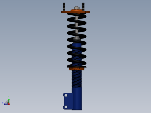 solidworks 绞牙避震系统右视缩略图