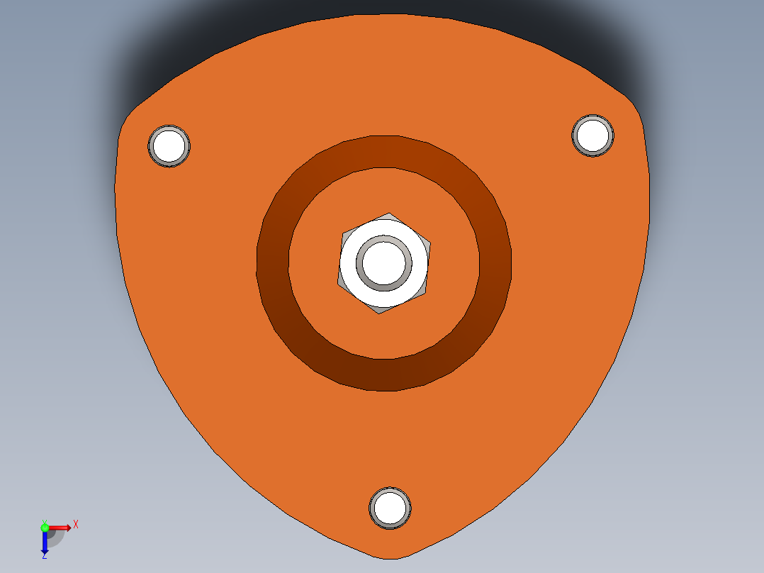 solidworks 绞牙避震系统俯视图