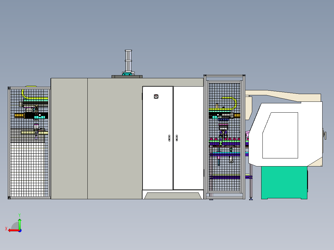 CNC铣床自动化后视图