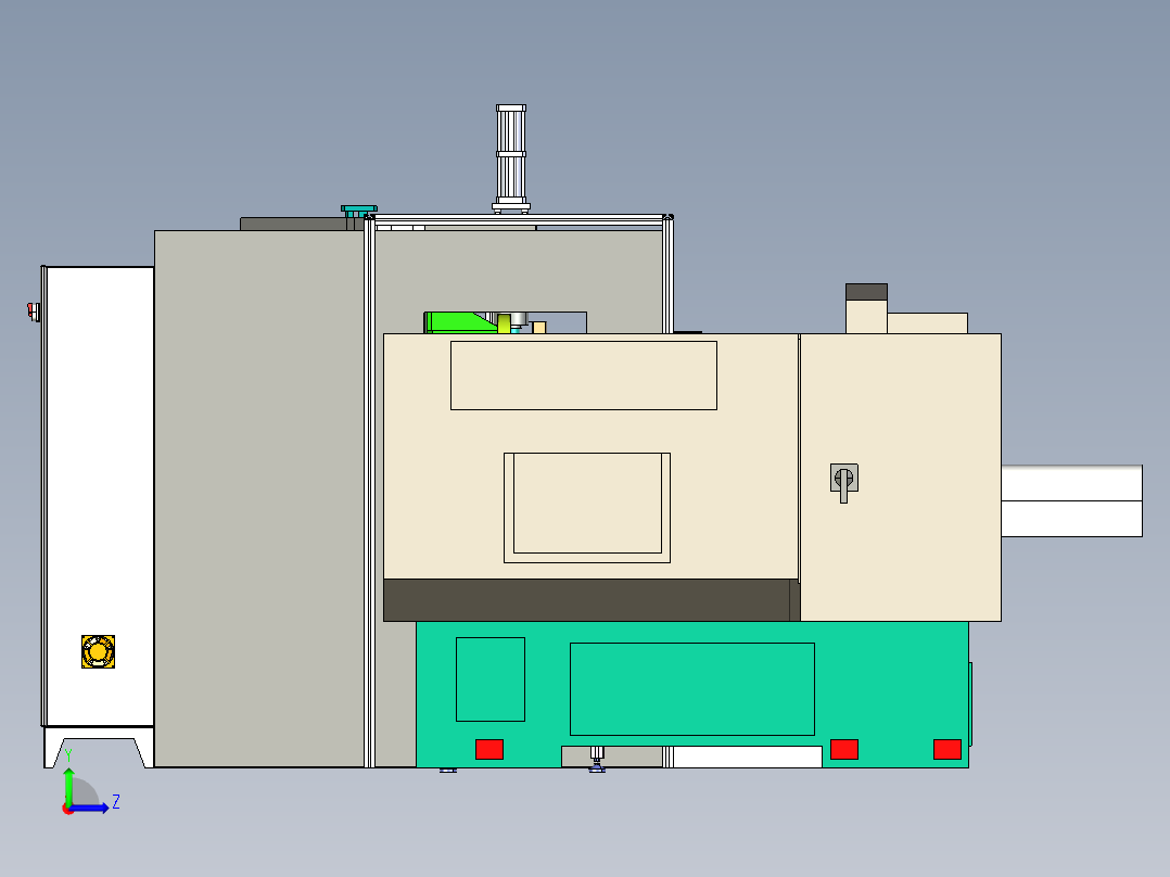 CNC铣床自动化左视图