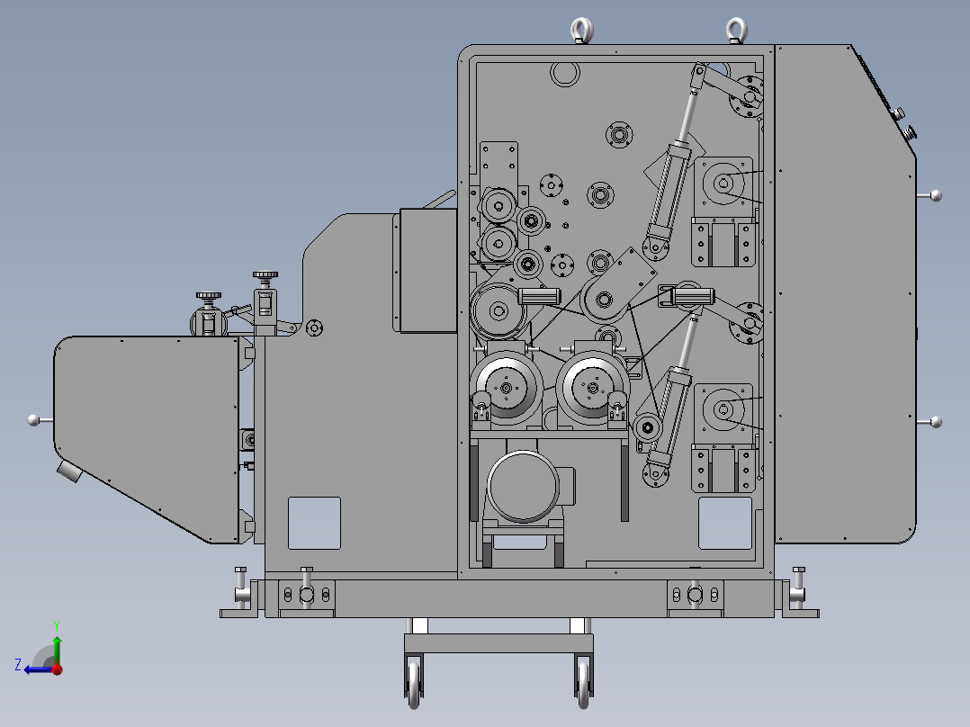 3393 自动化锂电池极片分条机 sw2016右视图
