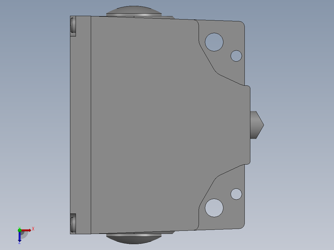 行程开关BNS 819-B02-D12-61-12-3B 俯视图