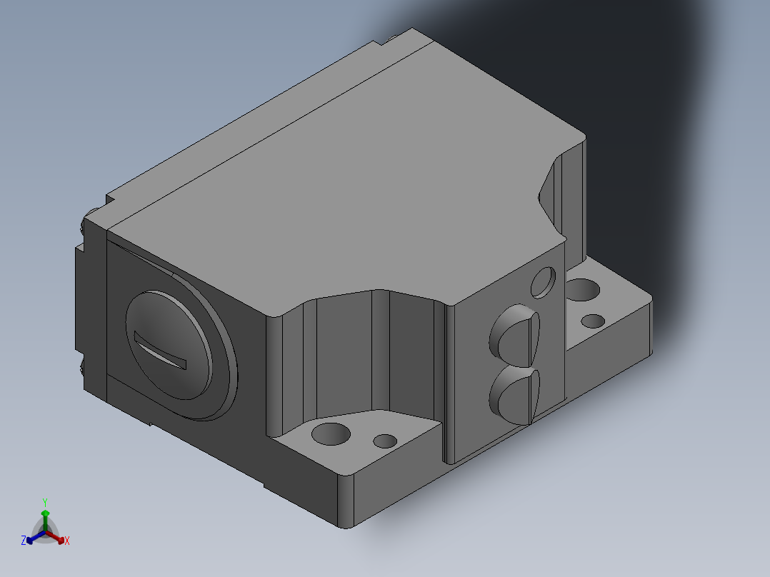 行程开关BNS 819-B02-D12-61-12-3B 正等轴测图