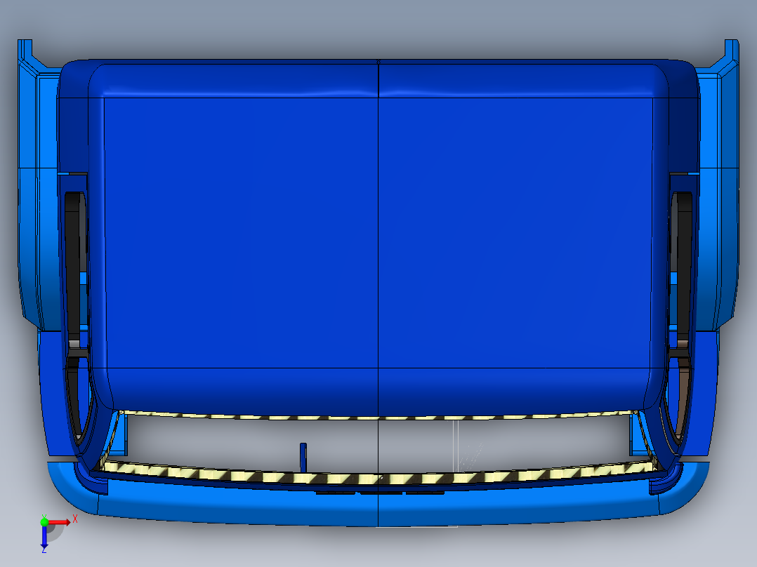 Man 重型卡车车头sw模型俯视图