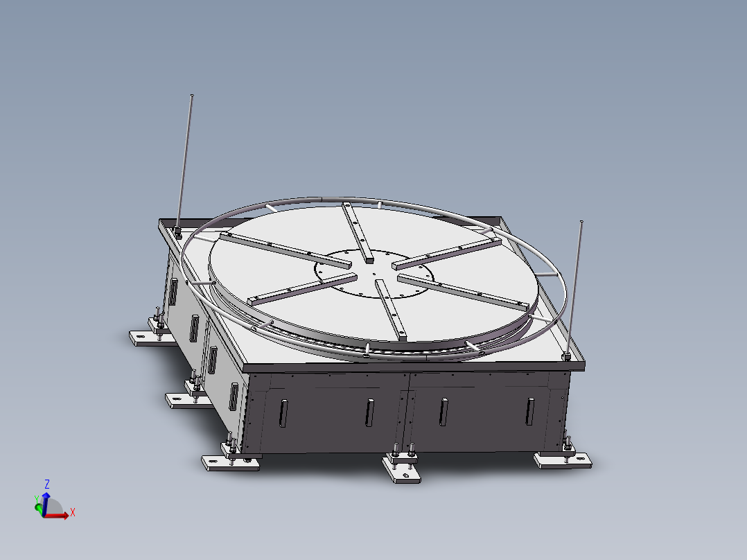 大型回转台3D图纸