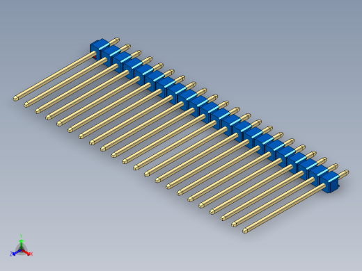 彩色公头100mil（2.54mm）系列-DS1021_blue_1x22p_100mil_Type19_rev1.0