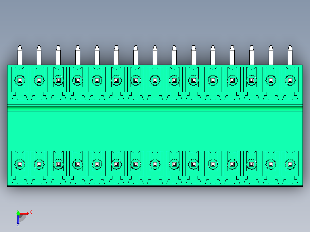 DEGSON 15EDG 系列 3.5mm 插拔式接线端子 FullPack-15EDGRT-3.5-30P-14-00AH俯视图