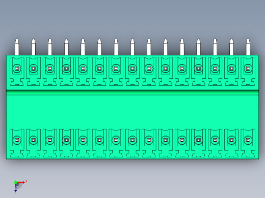 DEGSON 15EDG 系列 3.5mm 插拔式接线端子 FullPack-15EDGRT-3.5-30P-14-00AH俯视缩略图
