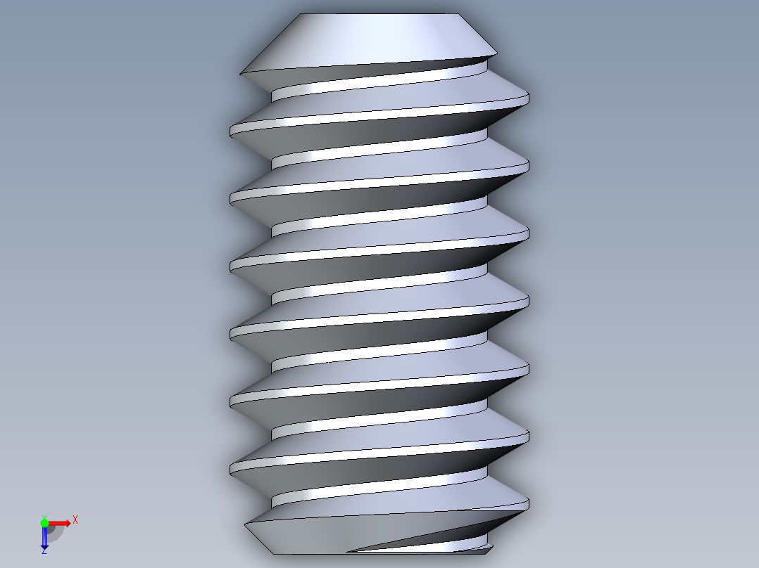 UNC 平头紧定螺钉-UNC SET SCREW 6-32 x0.250.STEP俯视图