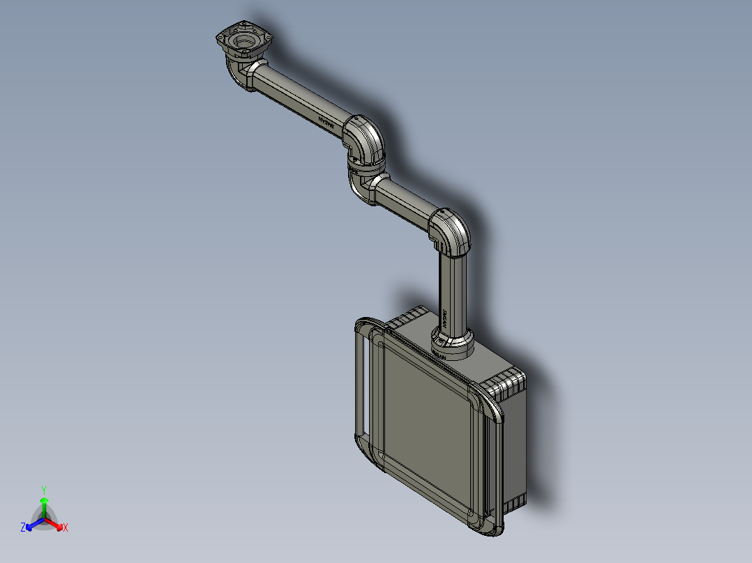 向上顶座+中间连接器+转角+箱体连接器+控制箱