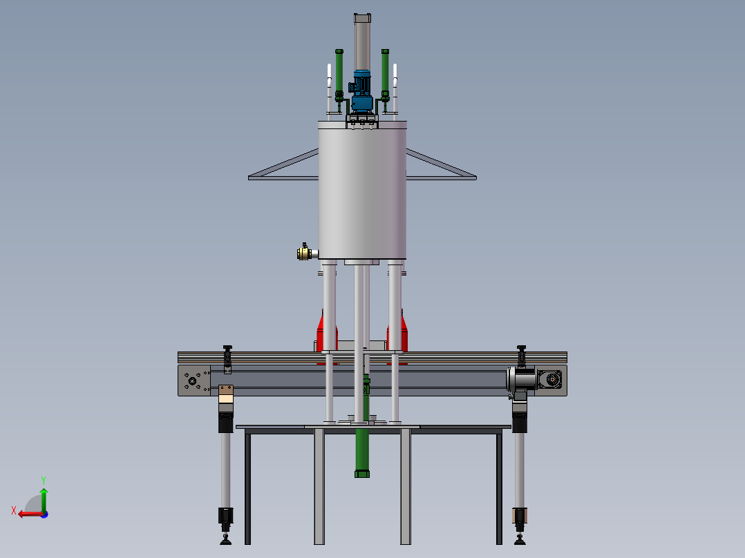 定量灌装机后视图