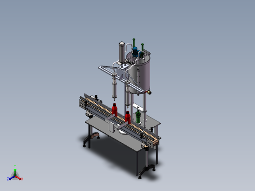 定量灌装机正等轴测缩略图