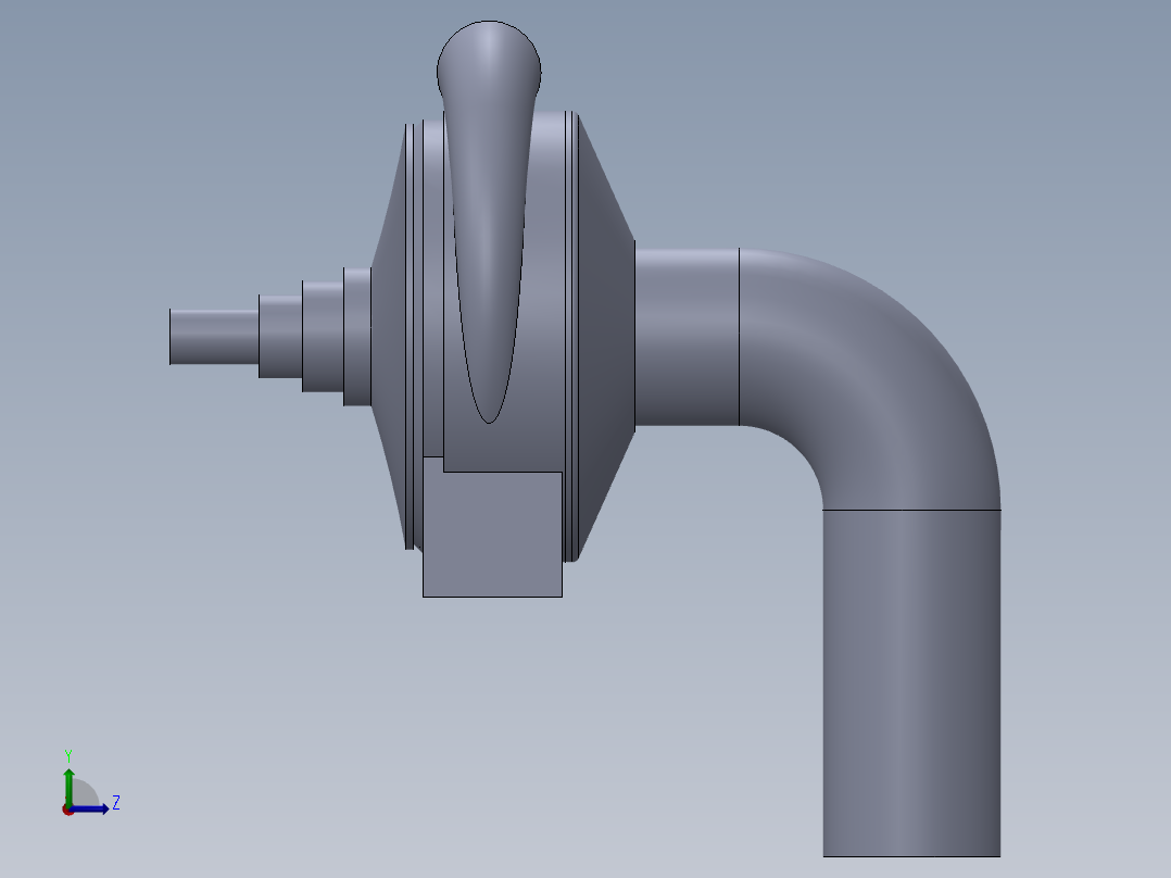 混流式水轮机左视图