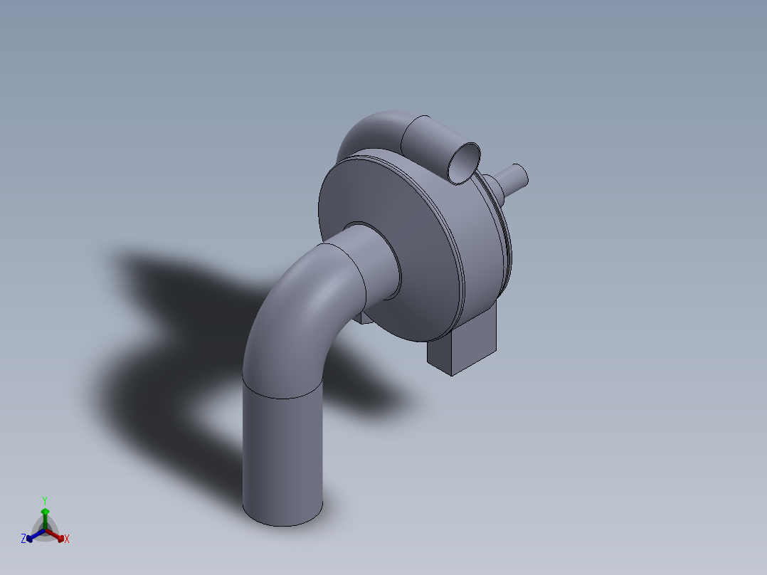 混流式水轮机正等轴测图