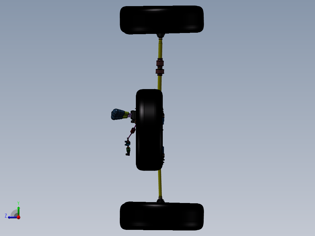 汽车底盘行驶系右视图