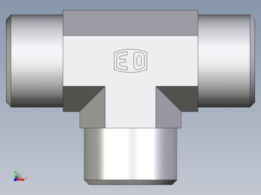 卡套式工业通用硬管接头EO_Union_tee_T12LCFX前视缩略图
