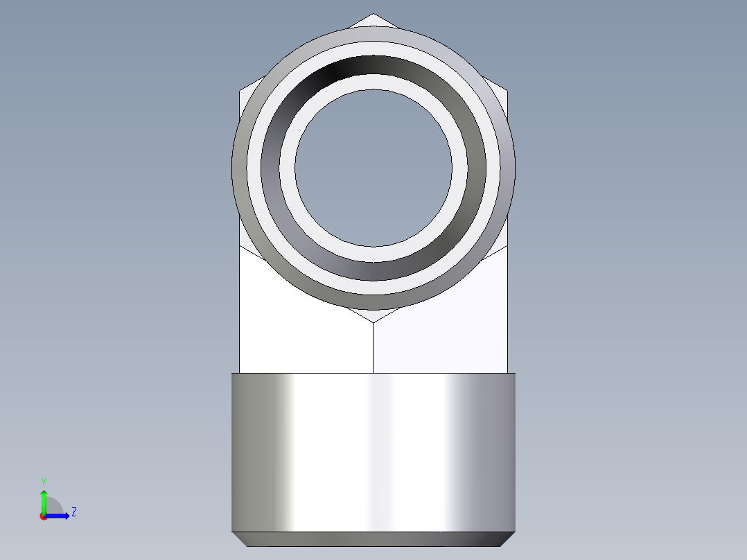 卡套式工业通用硬管接头EO_Union_tee_T12LCFX左视图