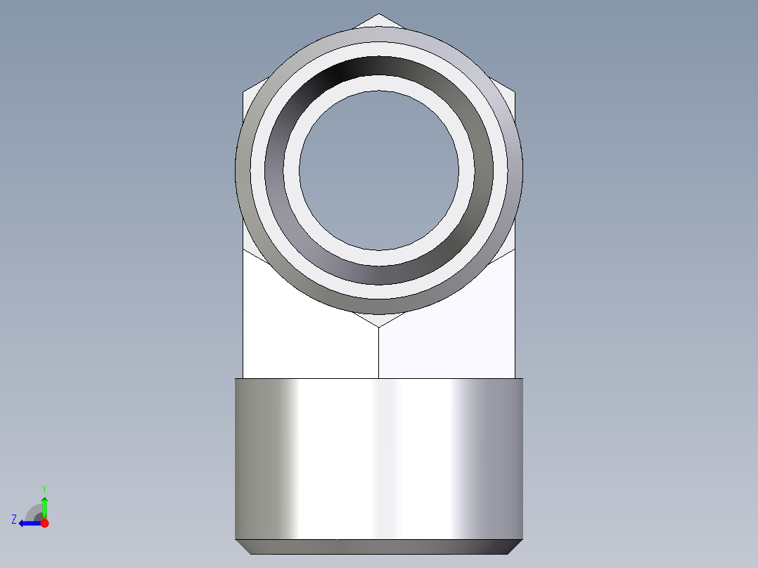 卡套式工业通用硬管接头EO_Union_tee_T12LCFX右视图