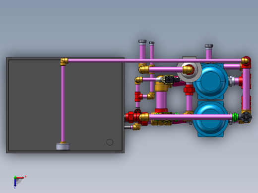 双泵管道（带过滤器）俯视缩略图