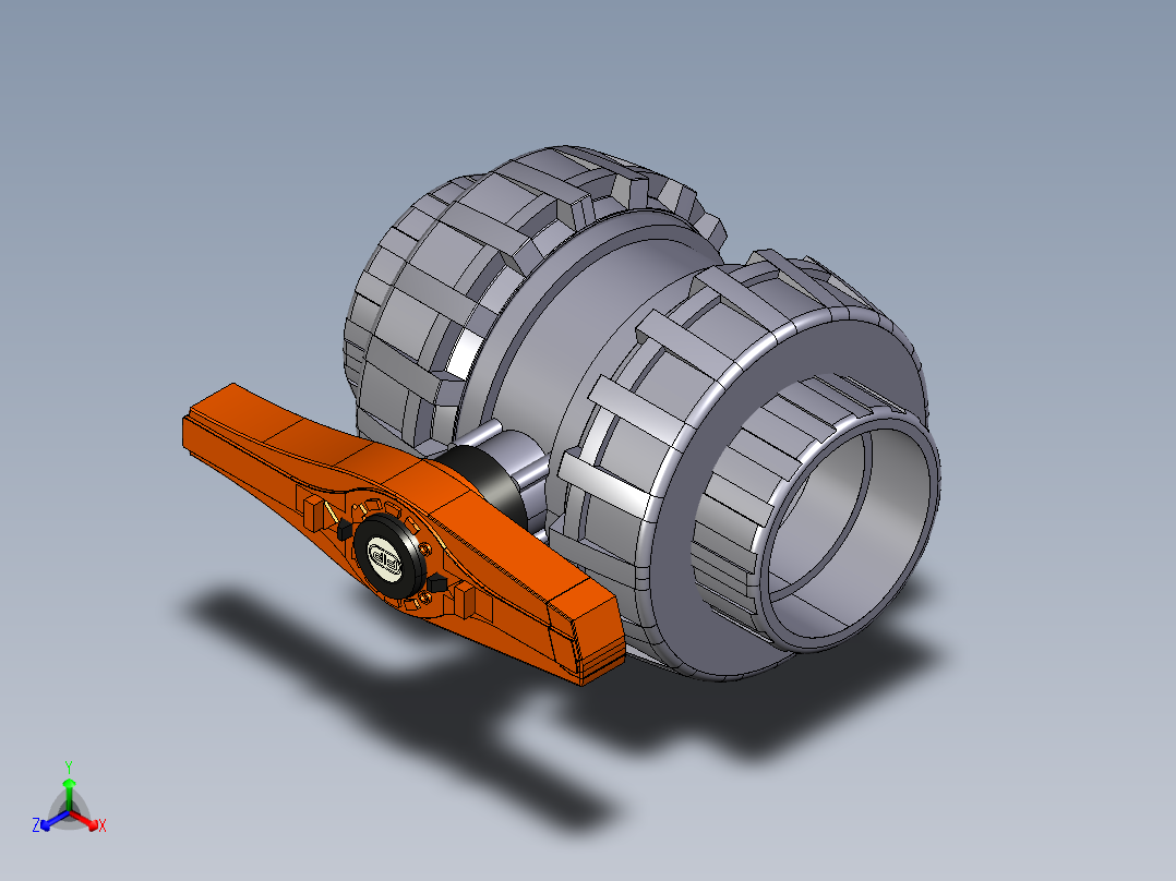 2VXEFV EasyFit双向球阀BSP螺纹母端正等轴测图