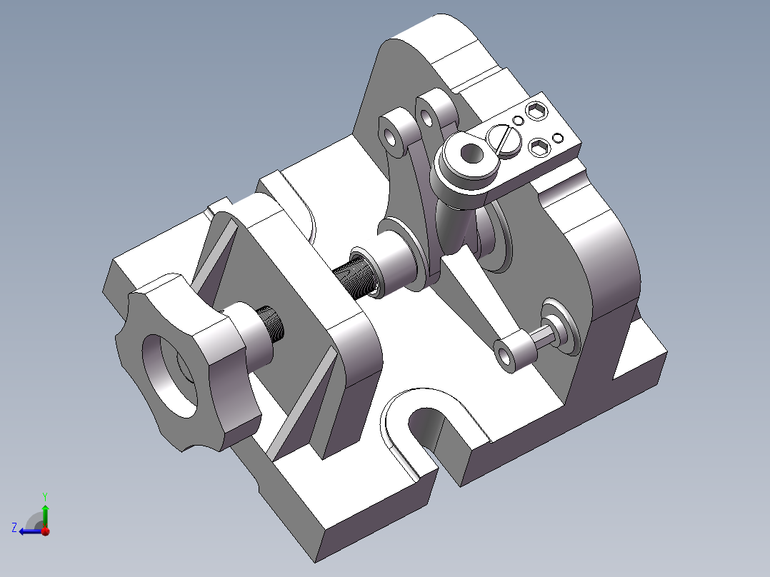 杠杆二加工工艺及钻φ10孔夹具设计【含三维proe】右视图
